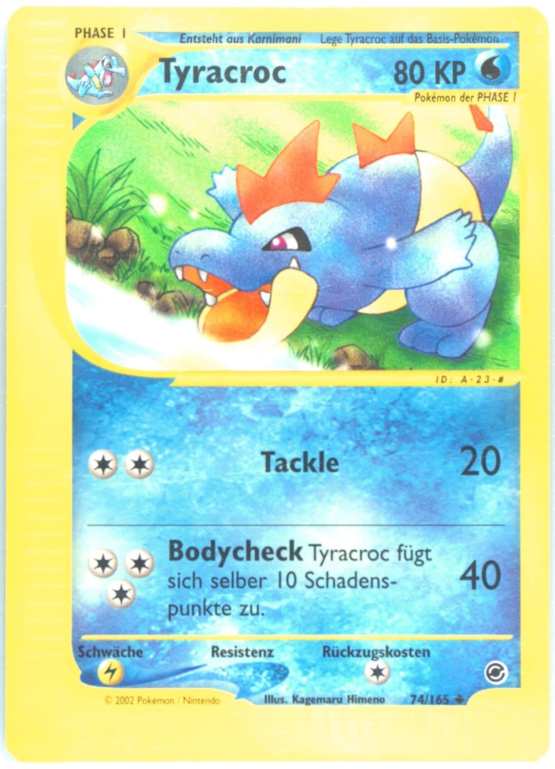 Tyracroc German (74) 2002 Pokemon Expedition