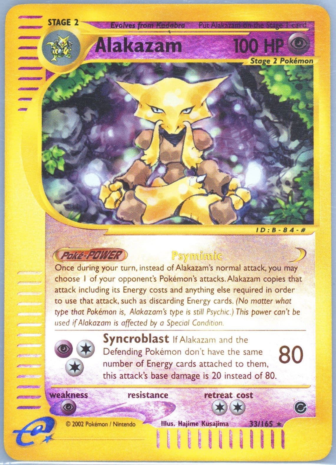 Alakazam-Reverse Foil (33) 2002 Pokemon Expedition
