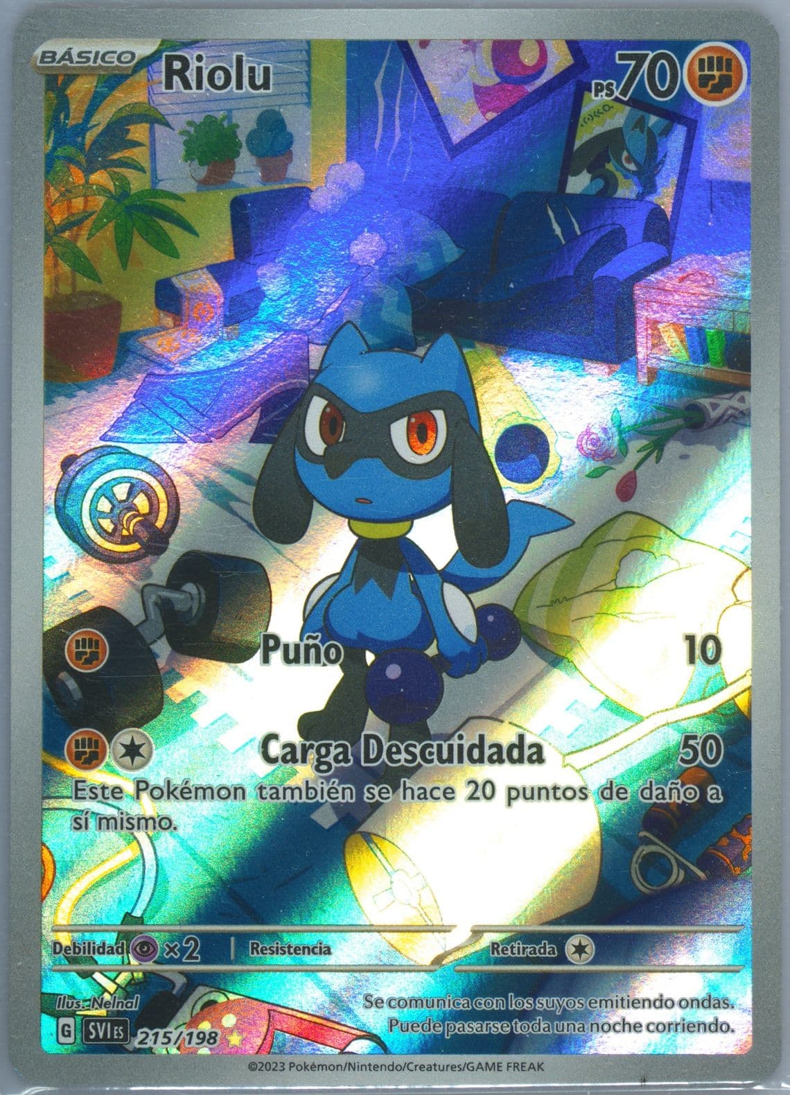 Riolu Illustration Rare (215) 2023 Pokemon Spanish Svi ES-Scarlet & Violet
