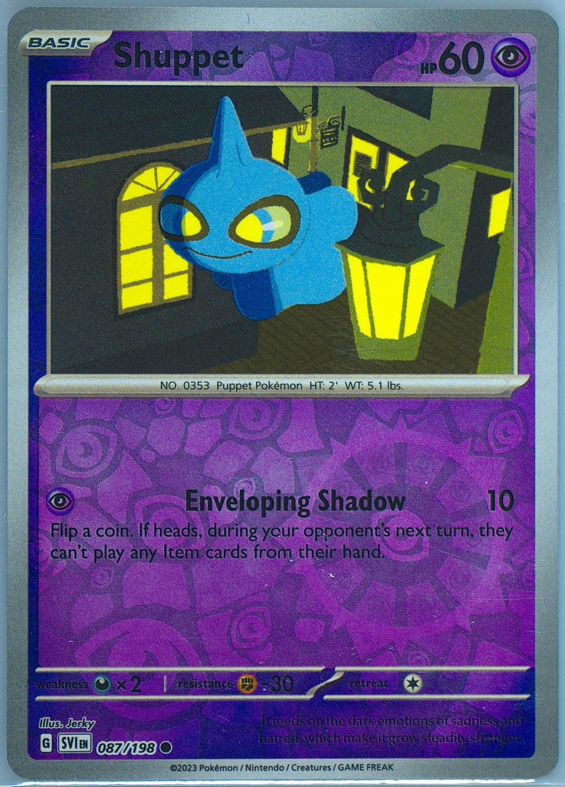 Shuppet Reverse Holo (087) 2023 Pokemon Svi EN-Scarlet & Violet
