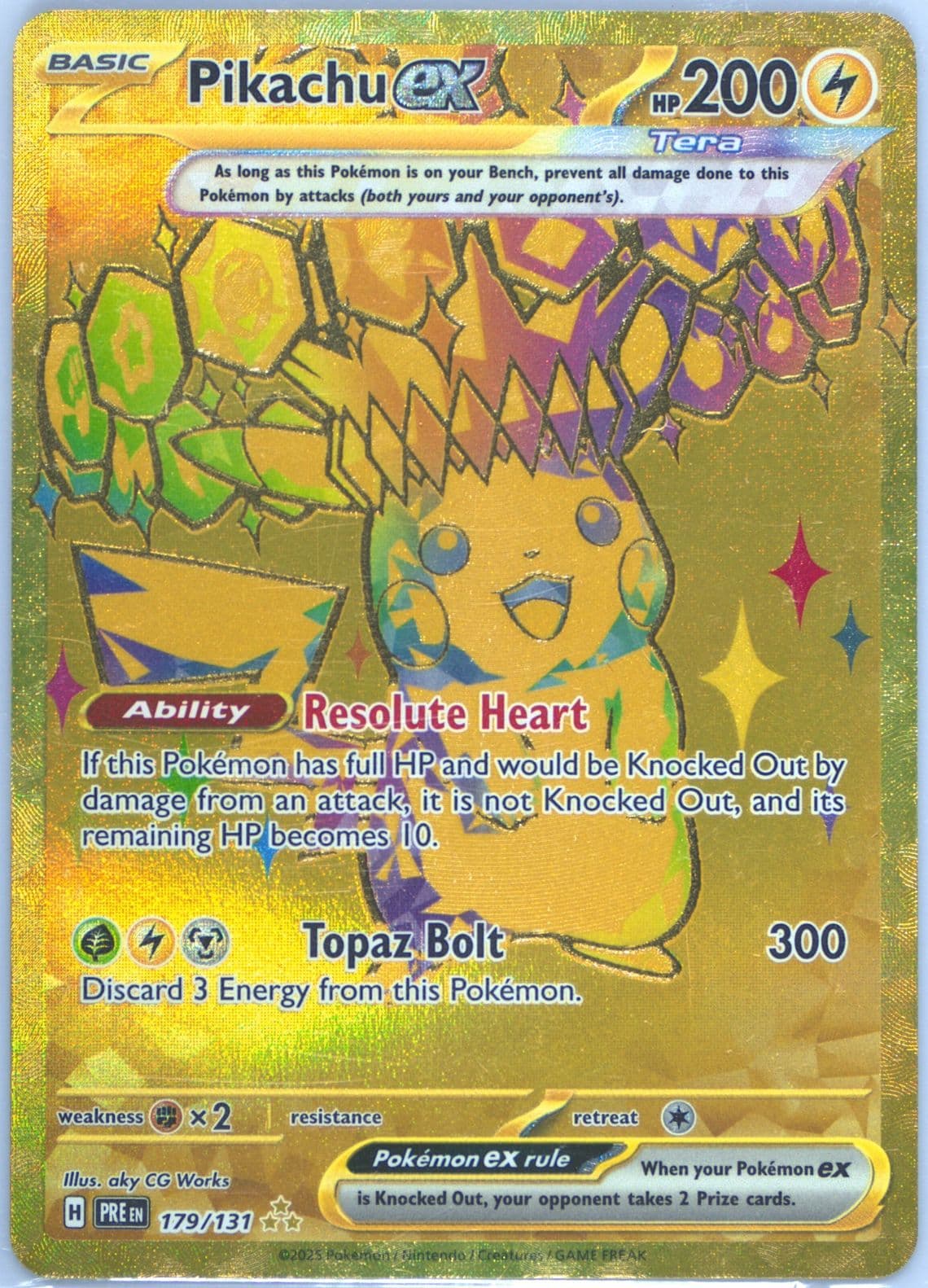 Pikachu EX Hyper Rare (179) 2025 Pokemon Pre EN-Prismatic Evolutions