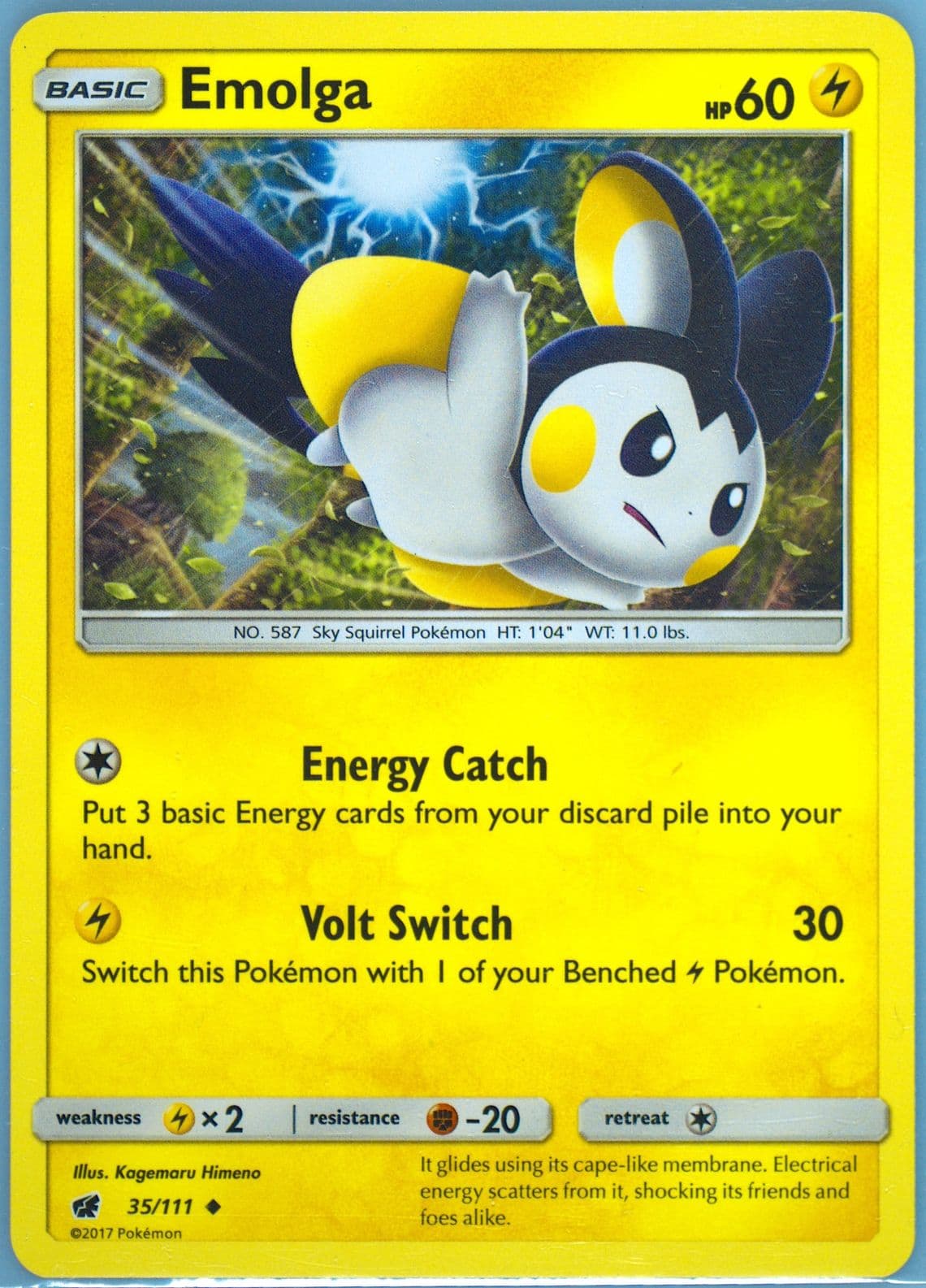 Emolga (35) 2017 Pokemon Sun & Moon Crimson Invasion