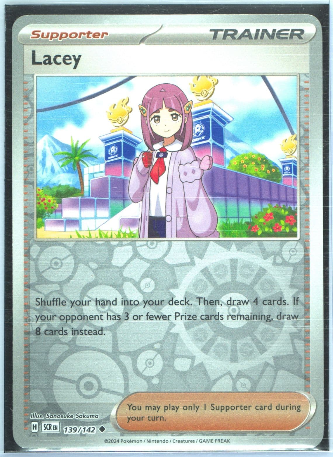 Lacey Reverse Holo (139) 2024 Pokemon Scr EN-Stellar Crown