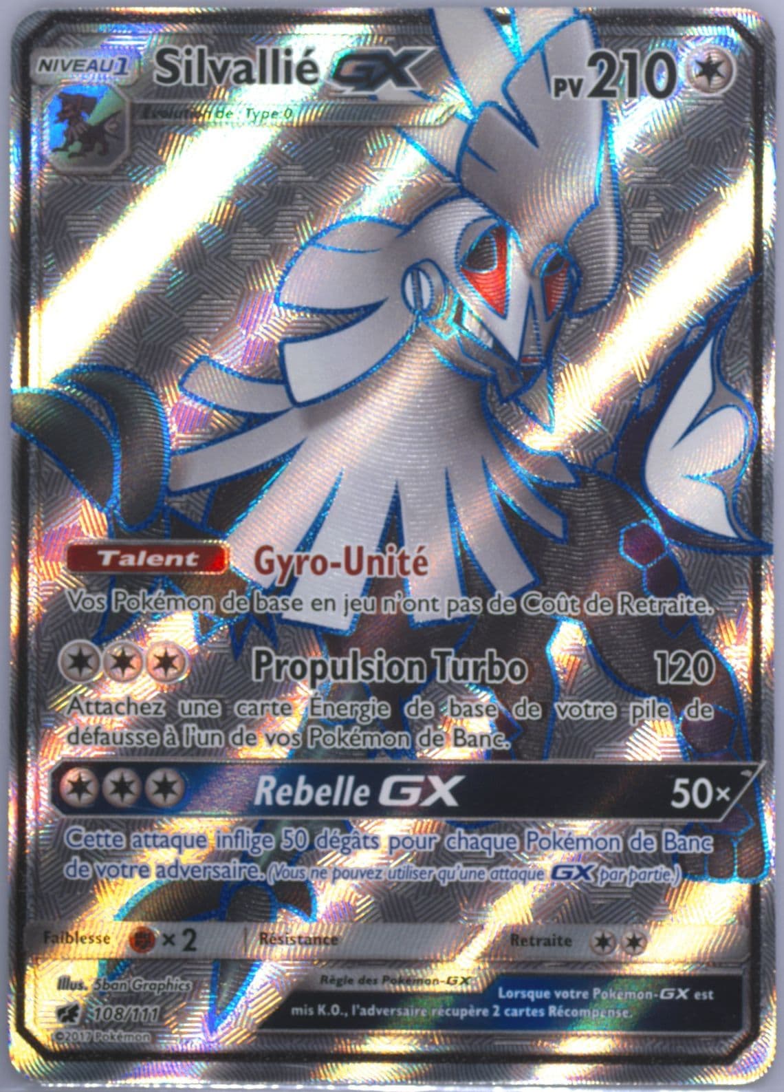 Full Art/Silvallie GX French (108) 2017 Pokemon Sun & Moon Crimson Invasion