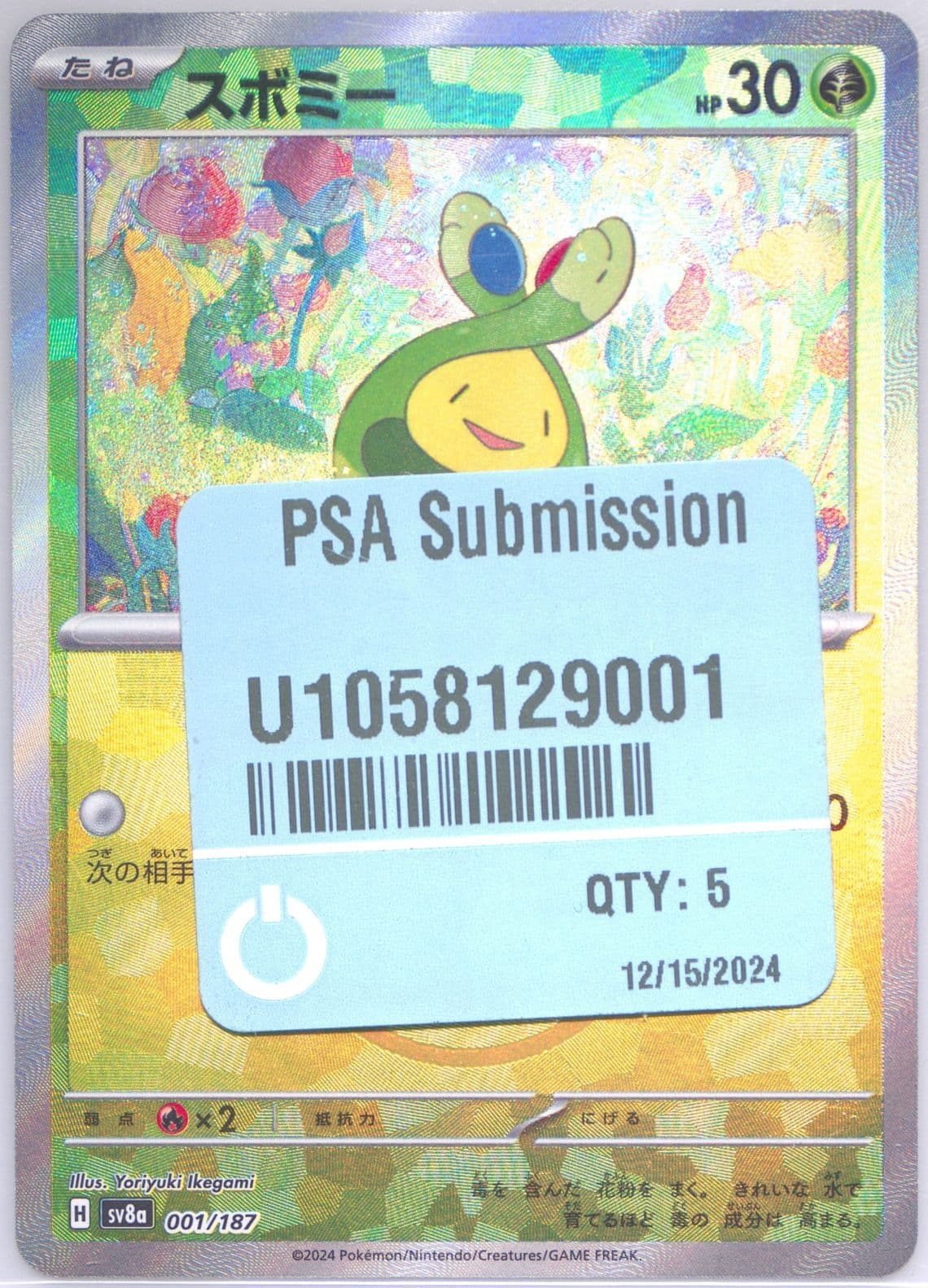 Budew Reverse Holo (001) 2024 Pokemon Japanese Sv8a-Terastal Fest EX