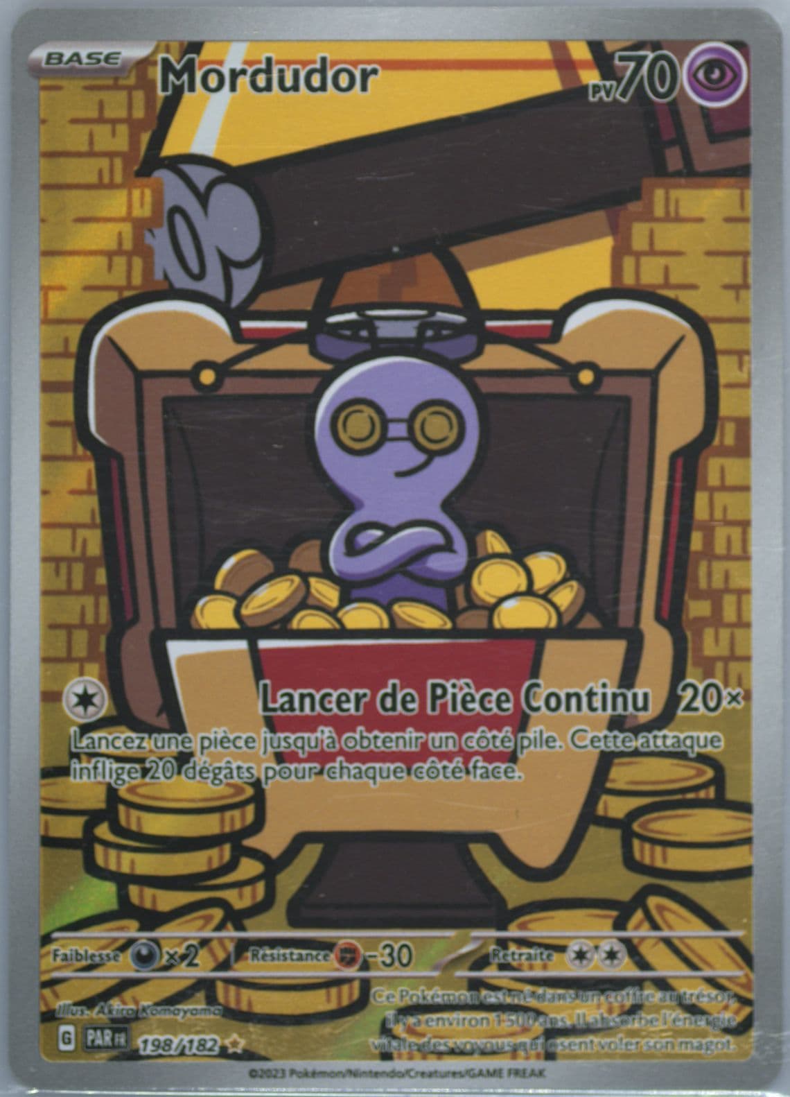 Gimmighoul Illustration Rare (198) 2023 Pokemon French Par FR-Paradox Rift