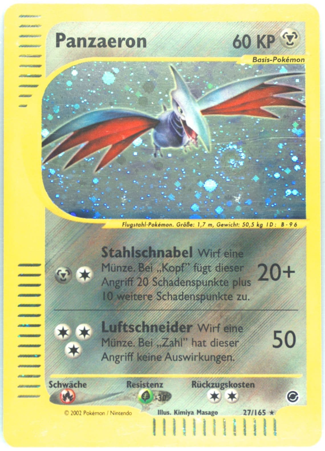 Panzaeron-Holo German (27) 2002 Pokemon Expedition