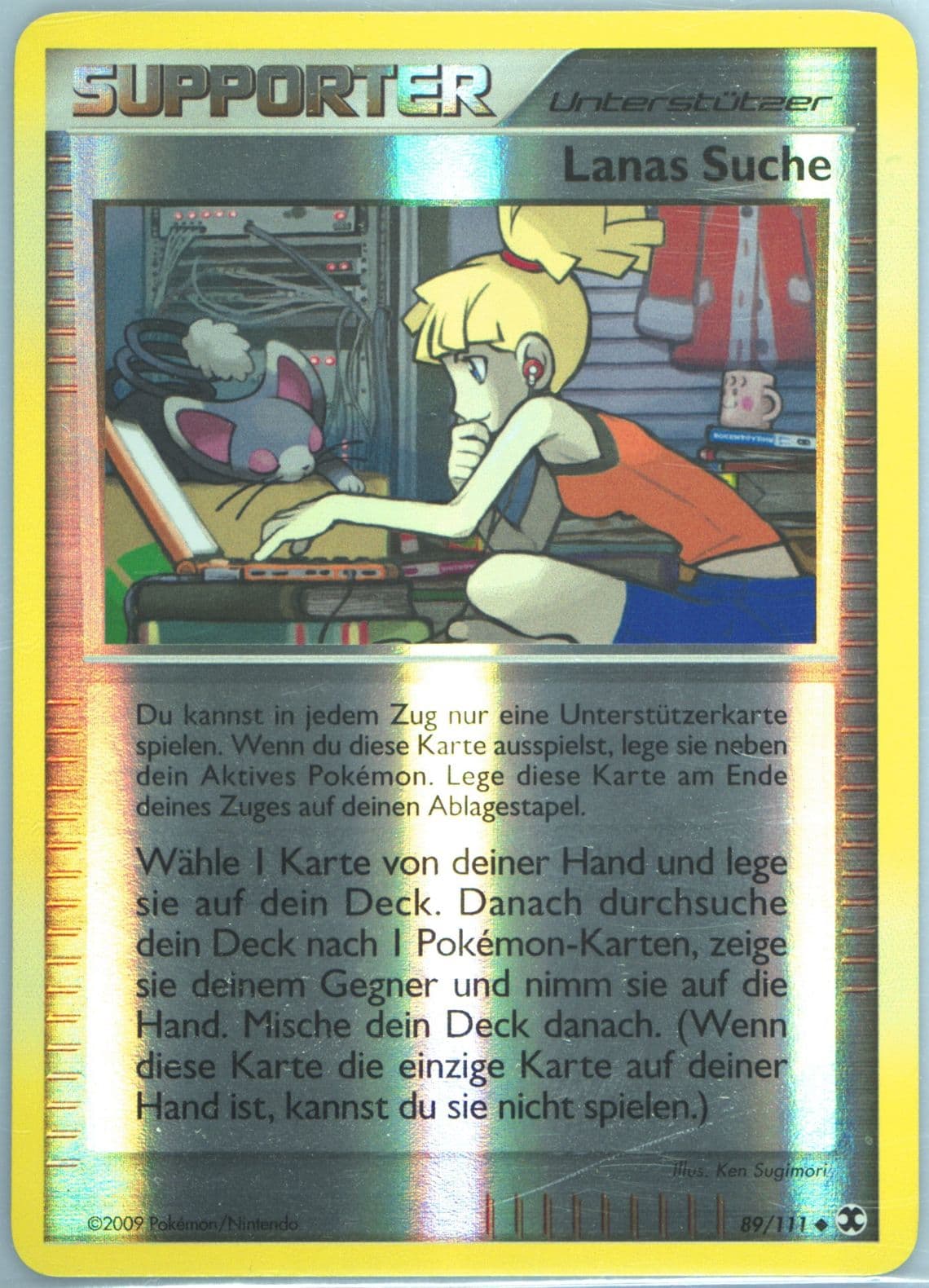 Lanas Suche-Reverse Foil German (89) 2009 Pokemon Platinum Rising Rivals