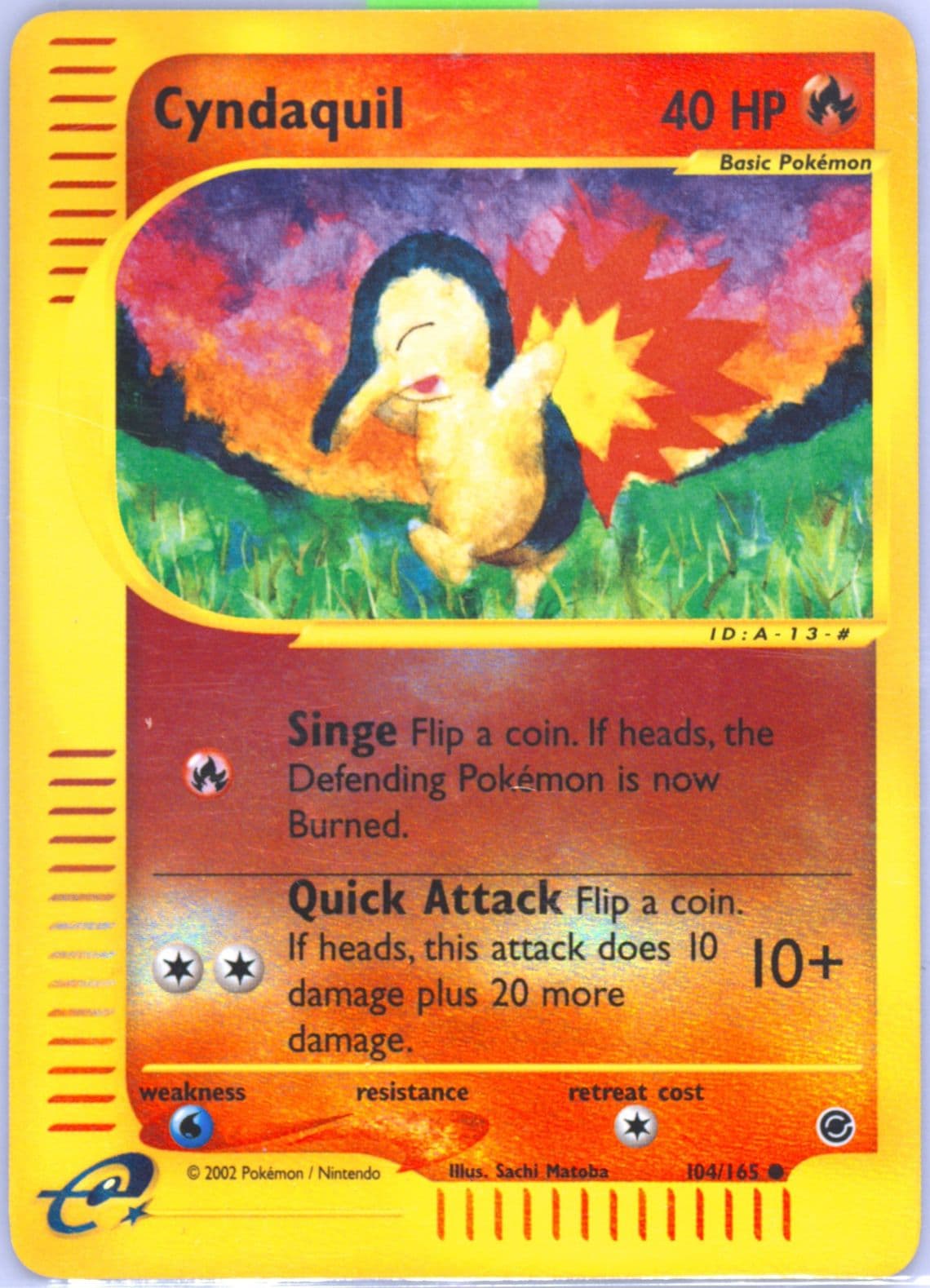 Cyndaquil-Reverse Foil (104) 2002 Pokemon Expedition