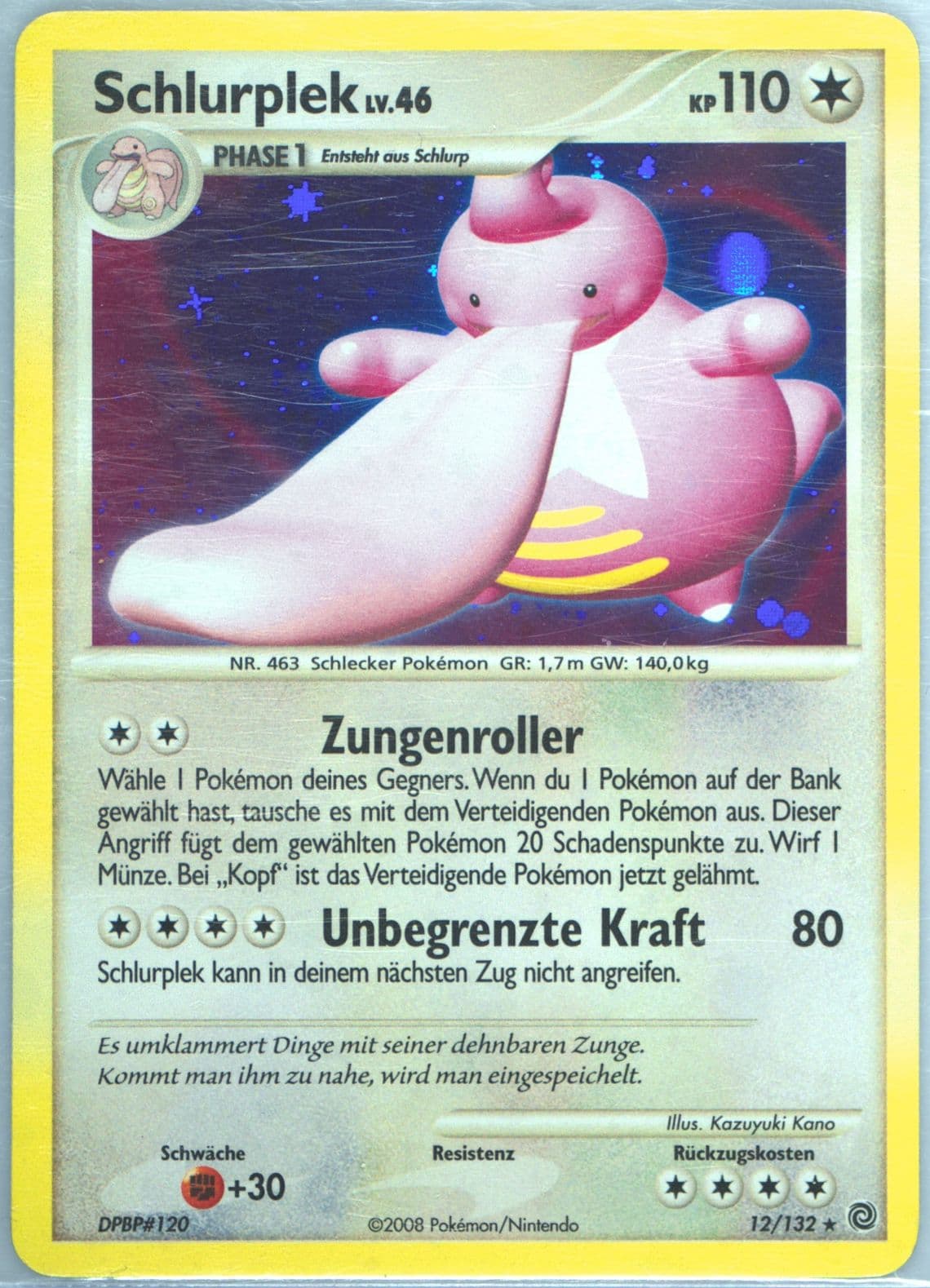 Schlurplek-Holo (12) 2008 Pokemon German Diamond & Pearl Secret Wonders