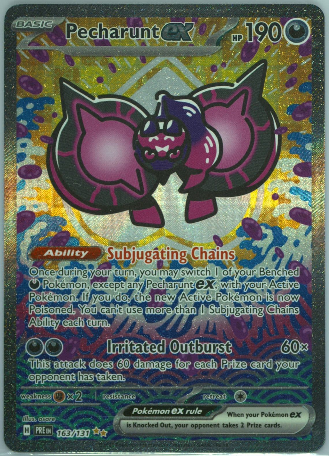 Pecharunt EX Special Illustration Rare (163) 2025 Pokemon Pre EN-Prismatic Evolutions