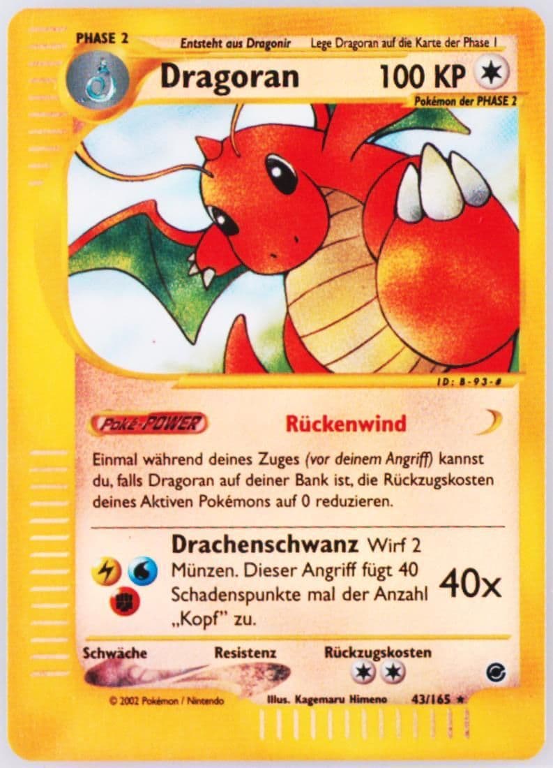 Dragoran-Reverse Foil German (43) 2002 Pokemon Expedition