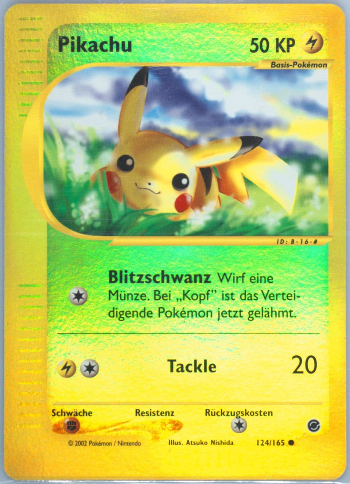 Pikachu-Reverse Foil German (124) 2002 Pokemon Expedition
