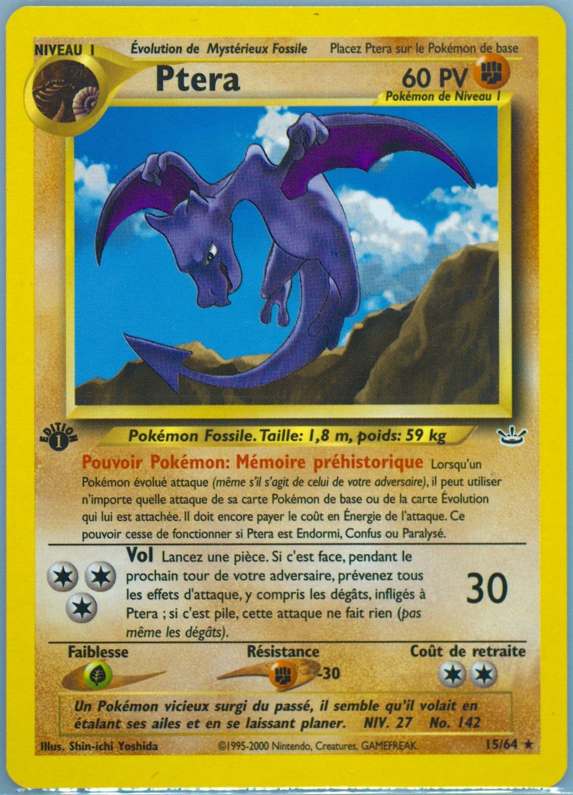 Ptera 1st Edition (15) 2002 Pokemon French Neo Revelation