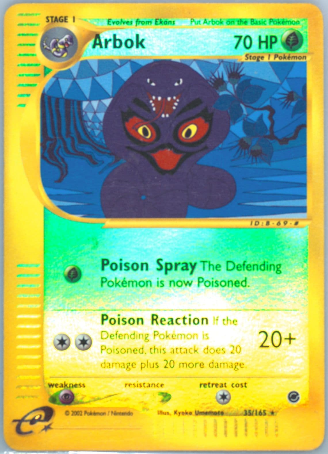 Arbok-Reverse Foil (35) 2002 Pokemon Expedition