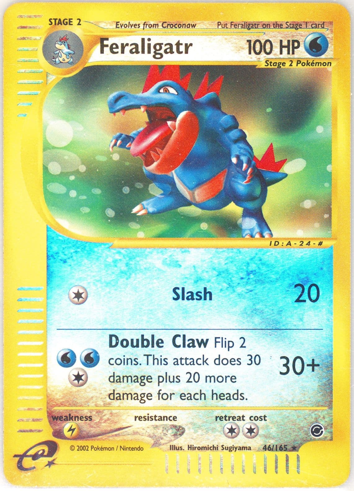 Feraligatr-Reverse Foil (46) 2002 Pokemon Expedition