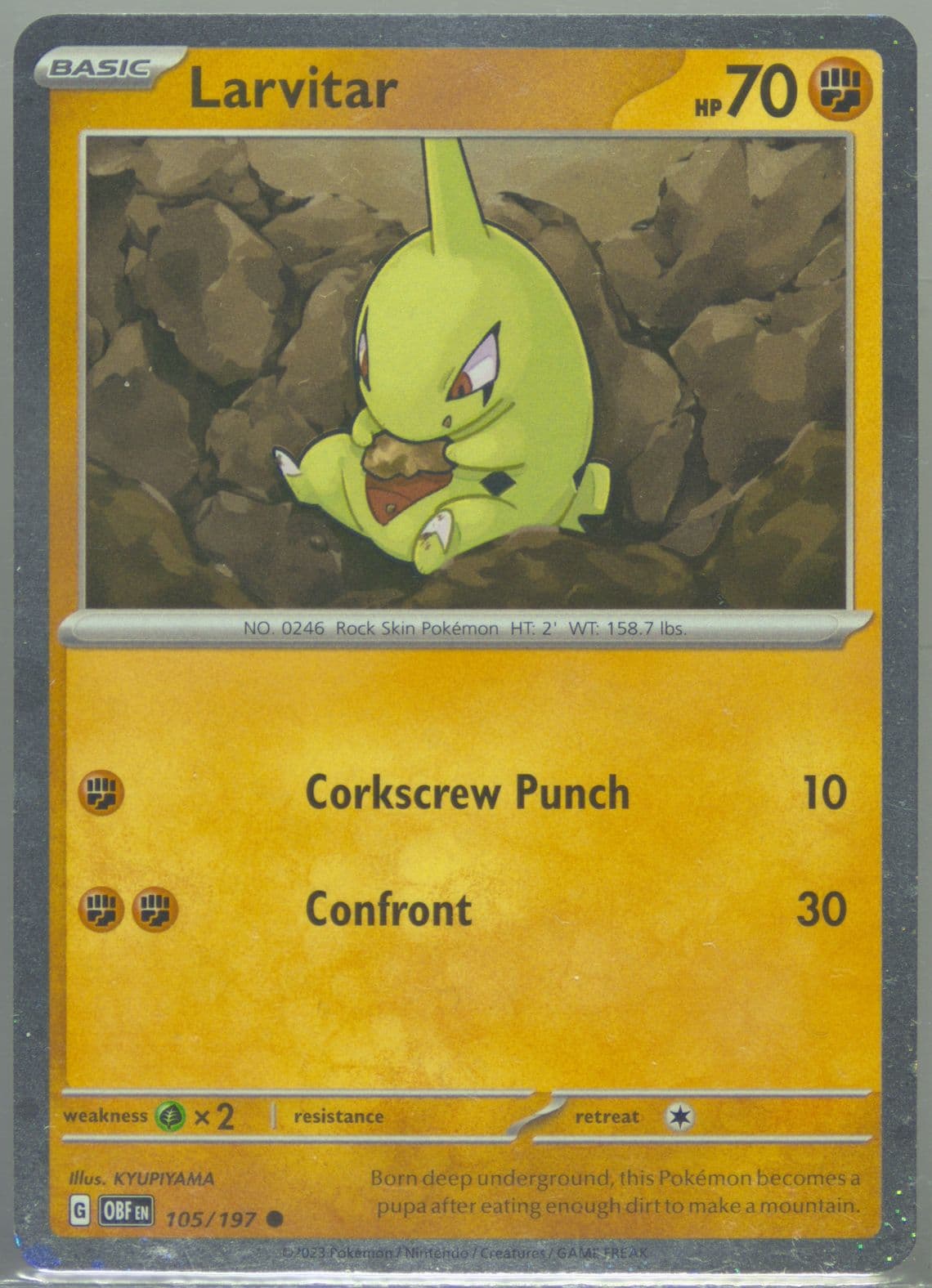 Larvitar Tyranitar EX Premium Collection (105) 2024 Pokemon Obf EN-Obsidian Flames