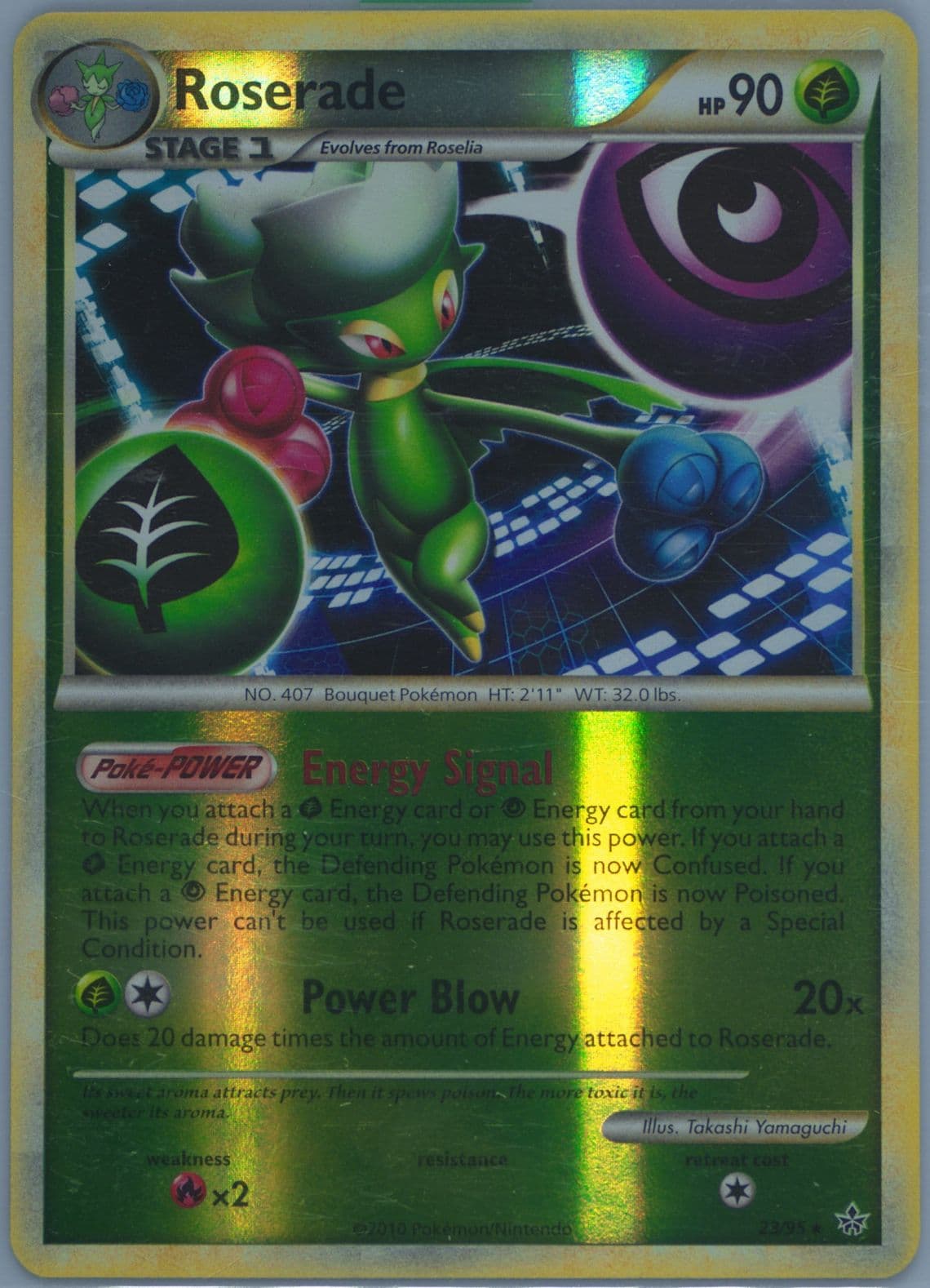 Roserade-Reverse Foil (23) 2010 Pokemon Heartgold & Soulsilver Unleashed