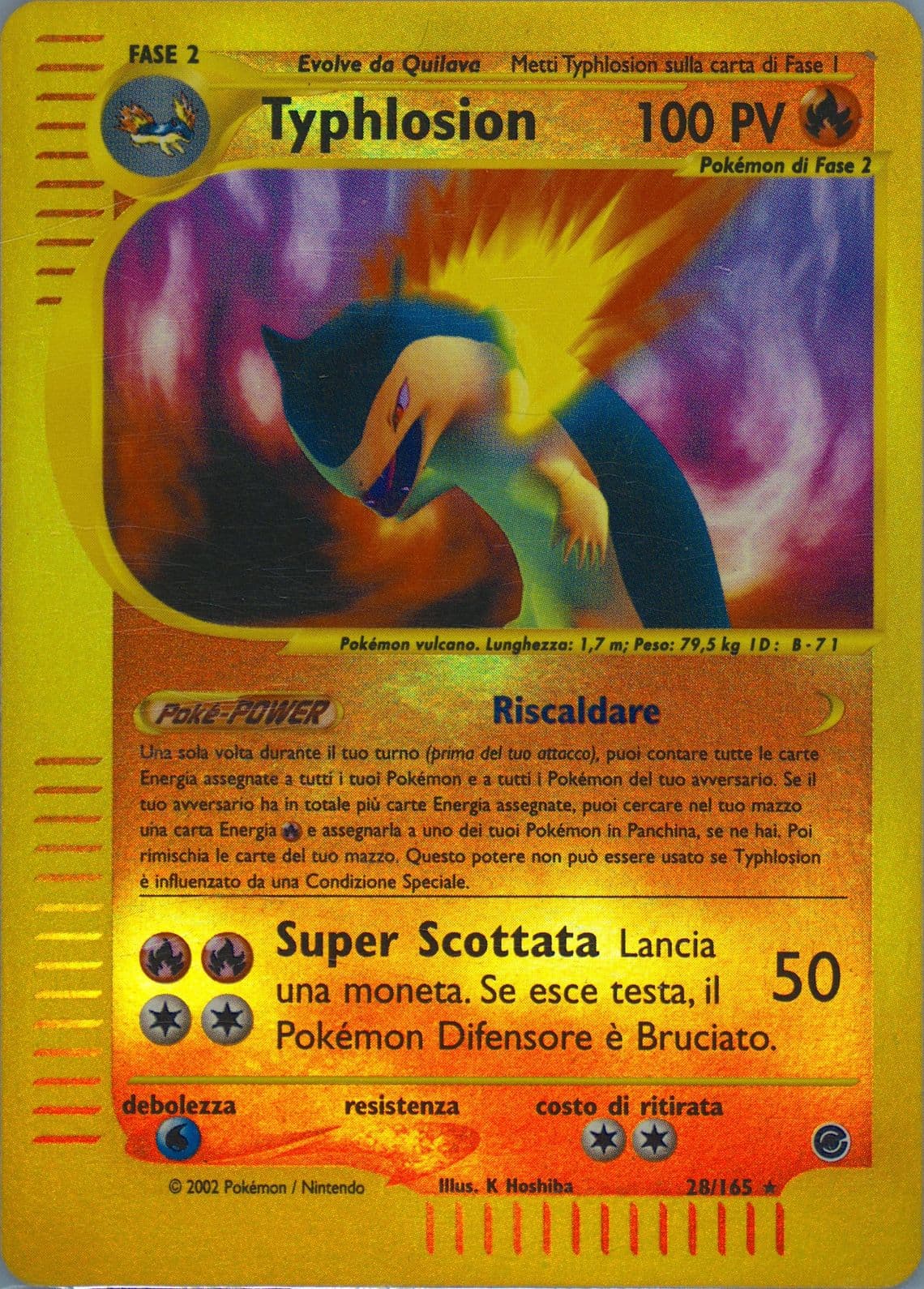 Typhlosion-Reverse Foil Italian (28) 2002 Pokemon Expedition