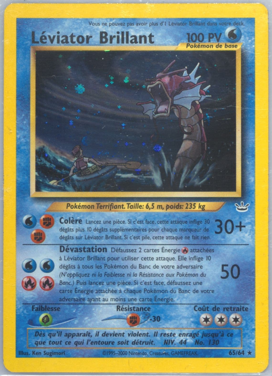 Leviator Brillant-Holo (65) 2002 Pokemon French Neo Revelation