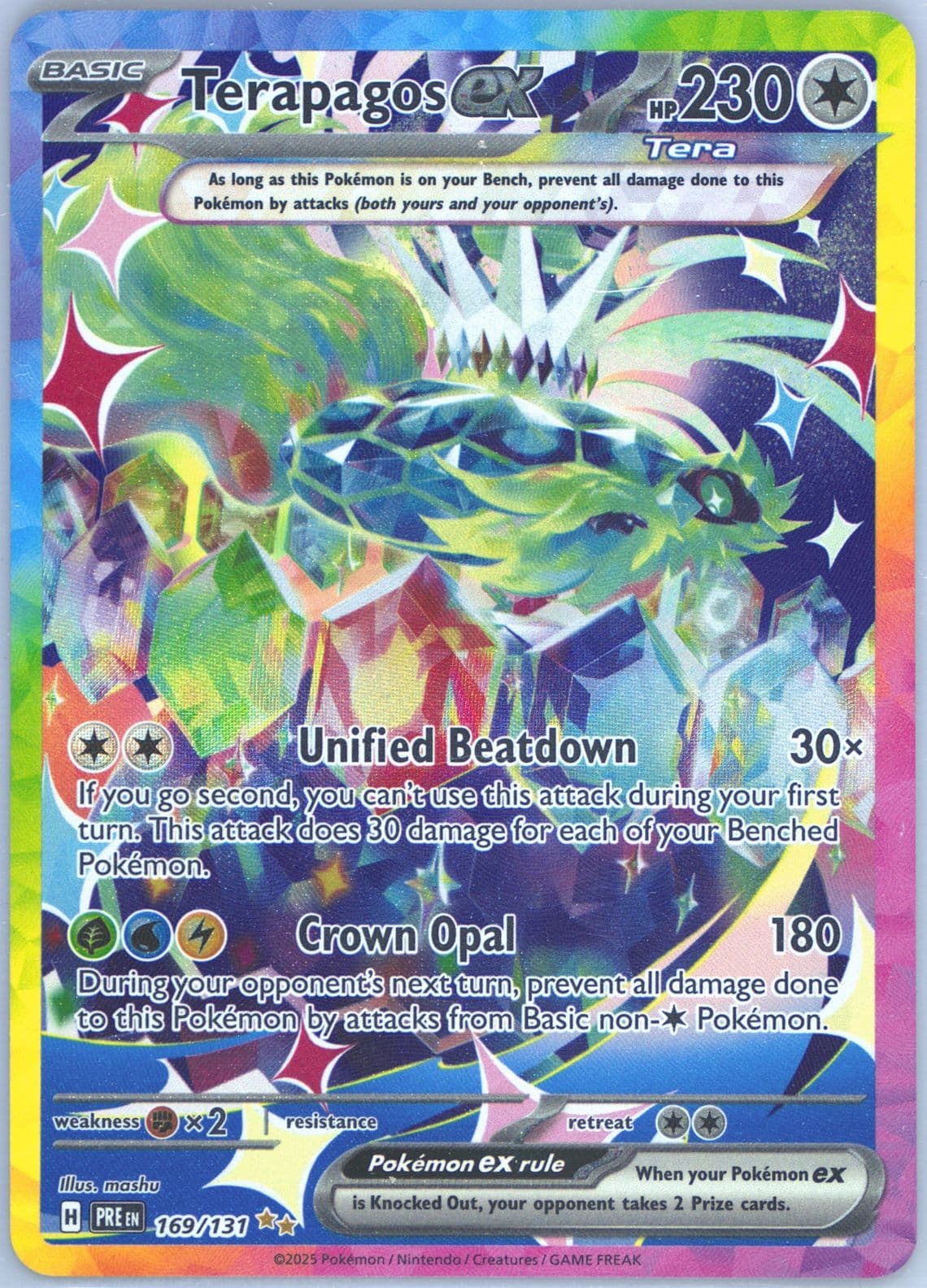 Terapagos EX Special Illustration Rare (169) 2025 Pokemon Pre EN-Prismatic Evolutions