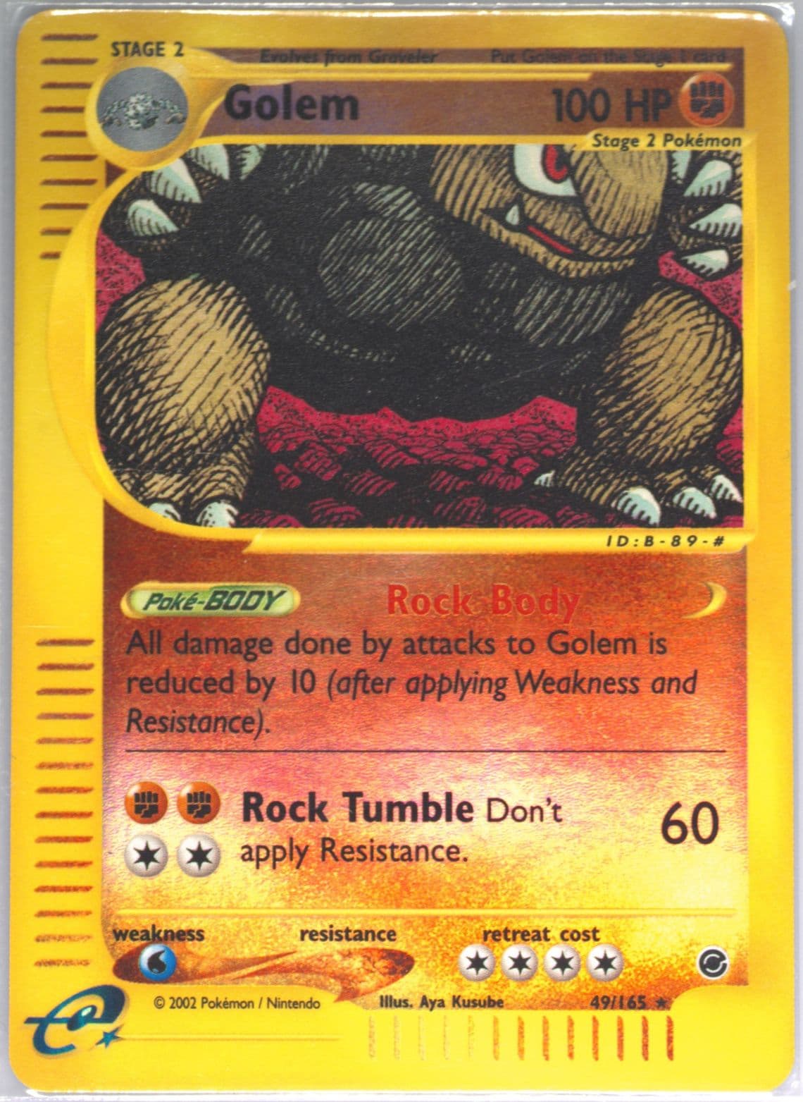 Golem-Reverse Foil (49) 2002 Pokemon Expedition