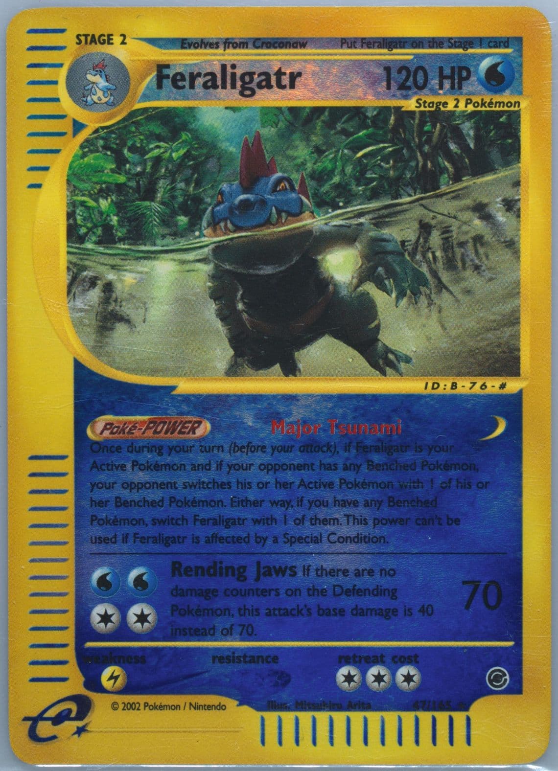 Feraligatr-Reverse Foil (47) 2002 Pokemon Expedition