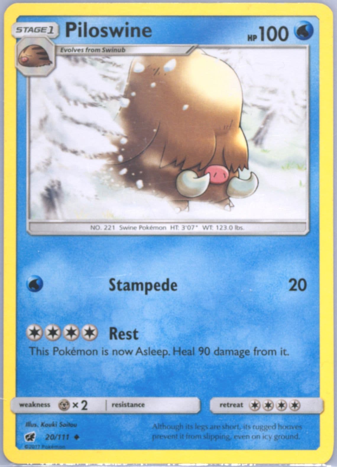 Piloswine (20) 2017 Pokemon Sun & Moon Crimson Invasion