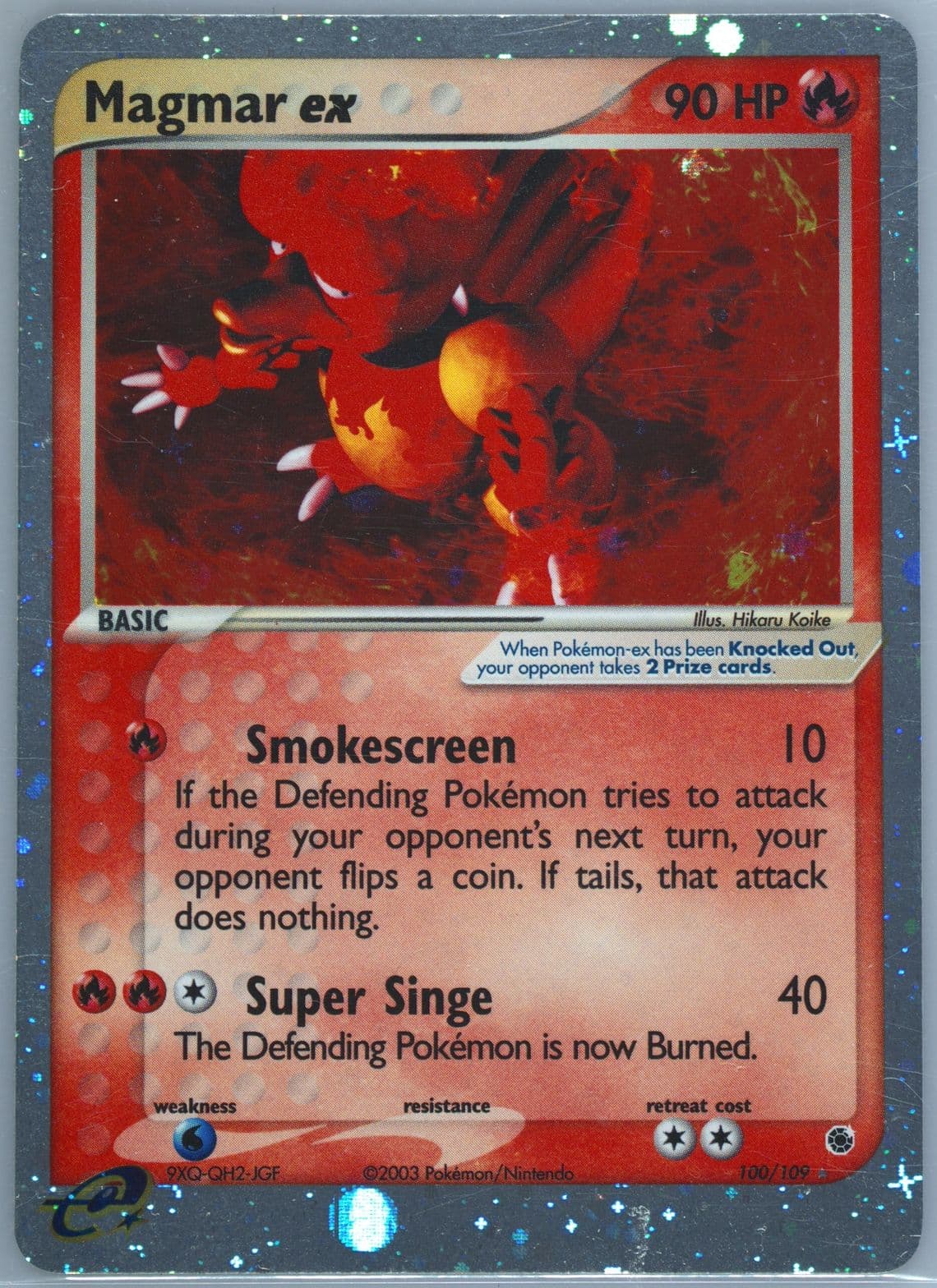Magmar EX-Holo (100) 2003 Pokemon EX Ruby & Sapphire