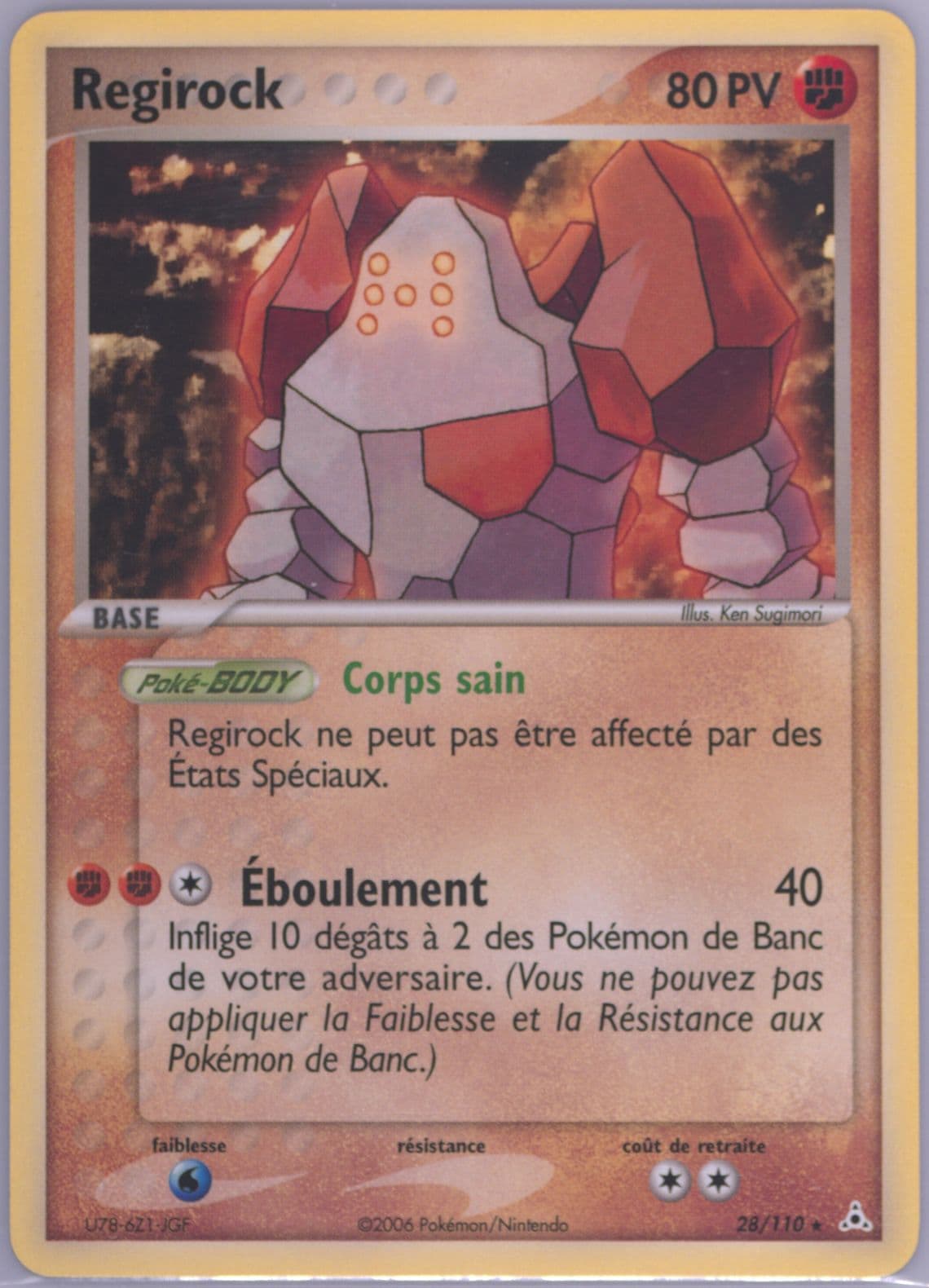 Regirock French (28) 2006 Pokemon EX Holon Phantoms