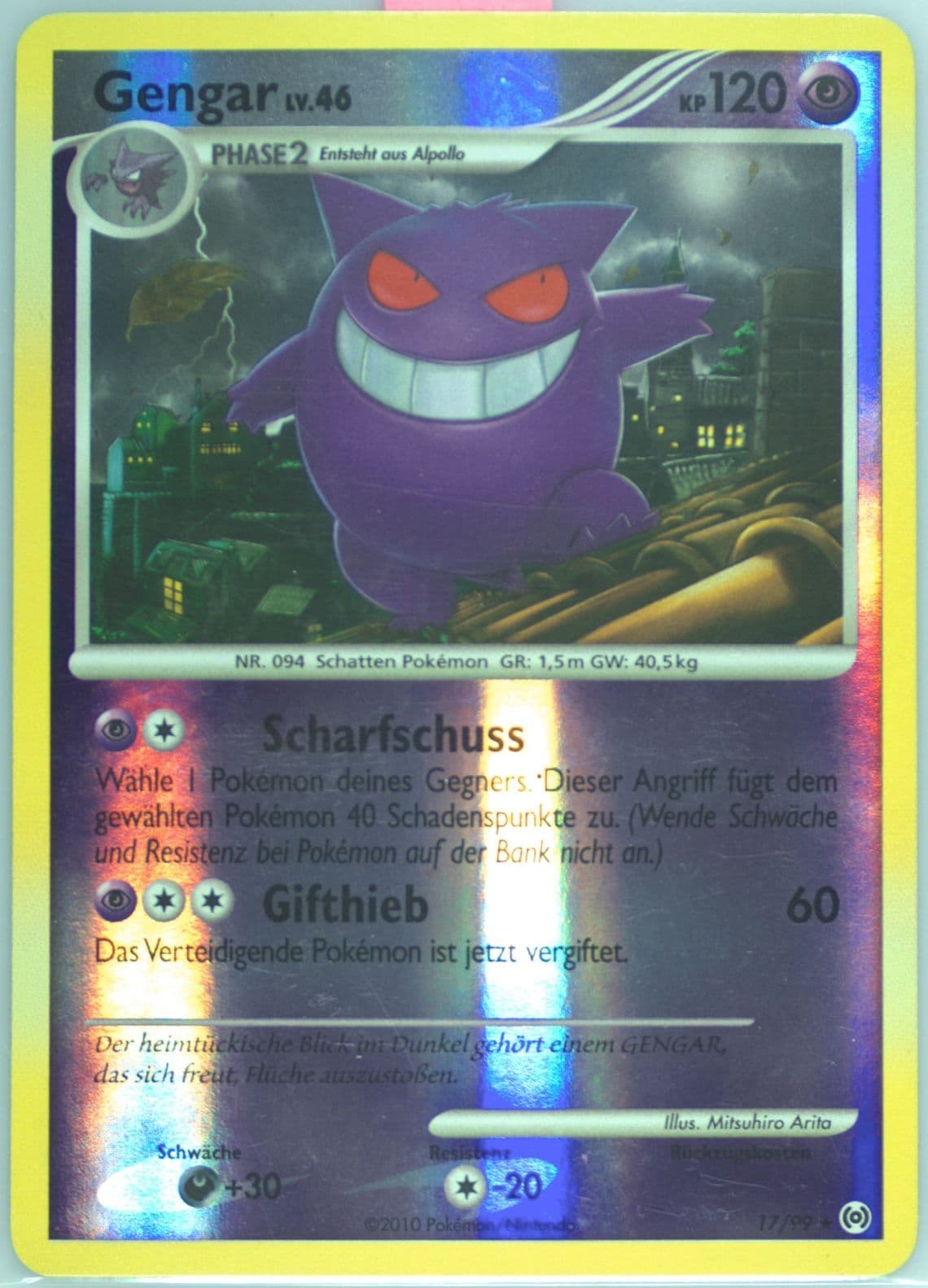 Gengar-Reverse Foil German (17) 2009 Pokemon Platinum Arceus