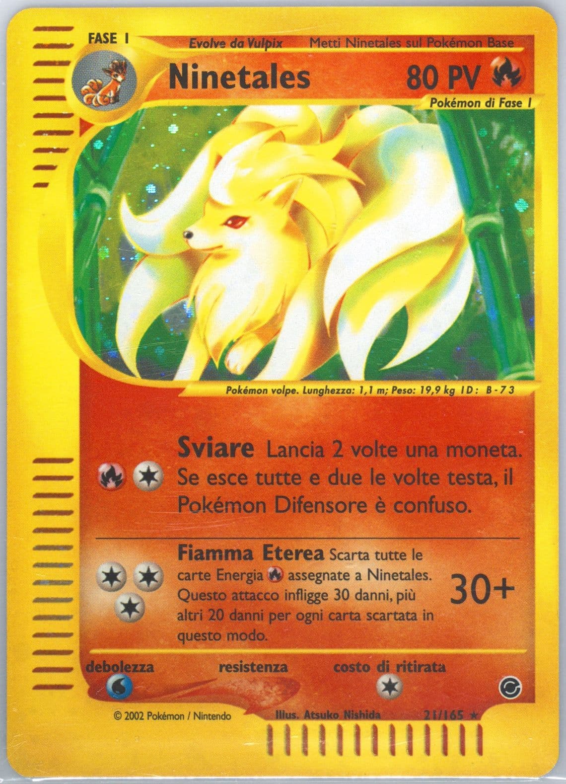 Ninetales-Holo Italian (21) 2002 Pokemon Expedition