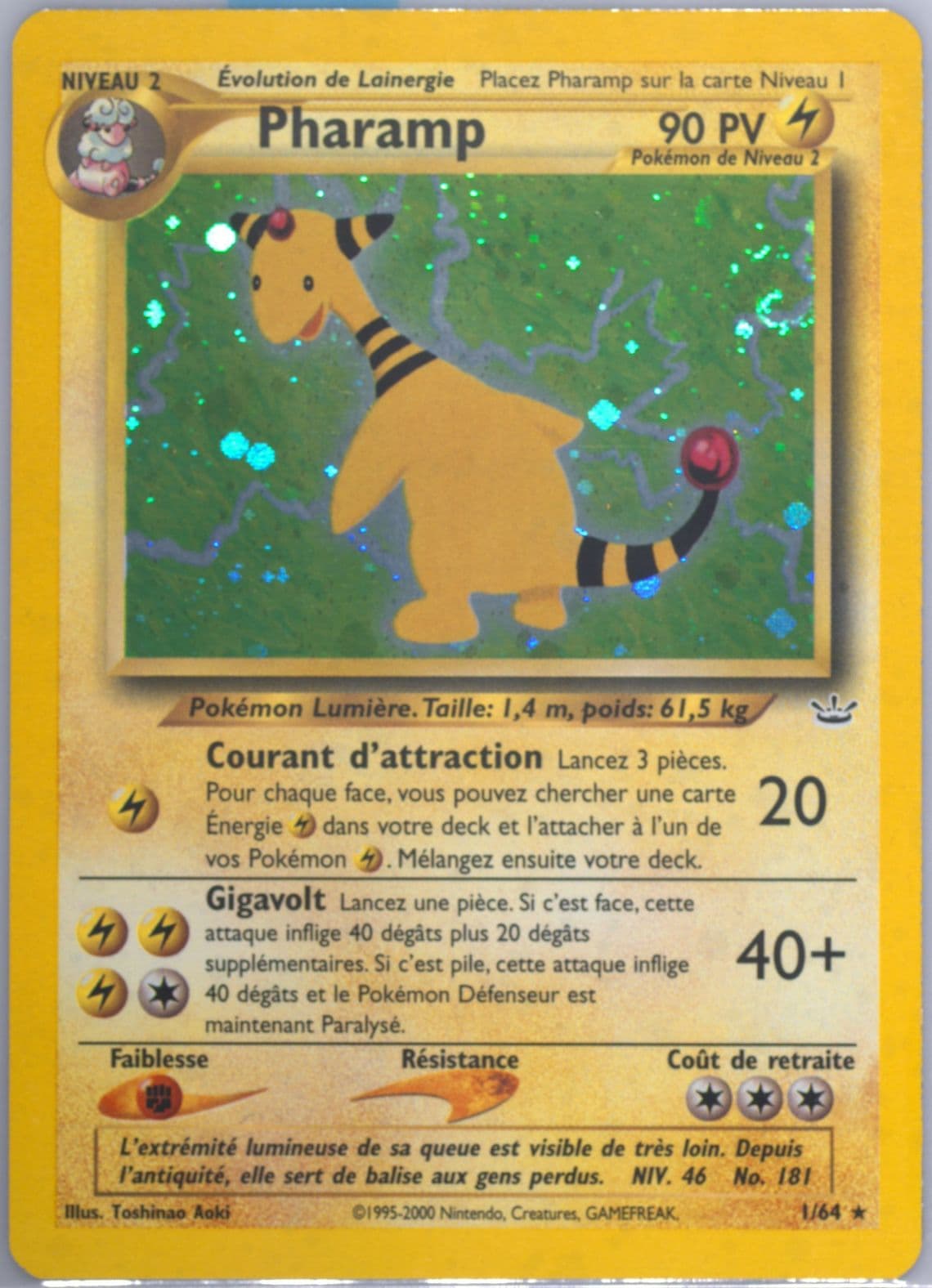 Pharamp-Holo (1) 2002 Pokemon French Neo Revelation