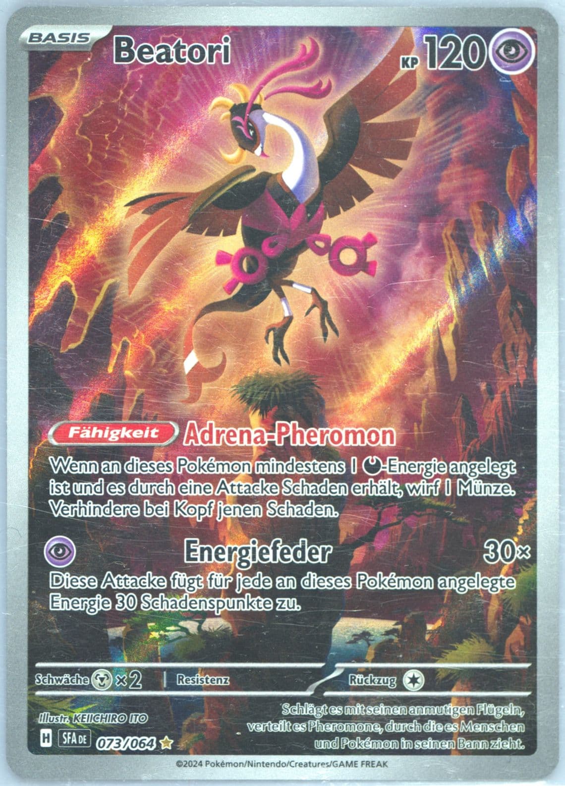 Fezandipiti Illustration Rare (073) 2024 Pokemon German Sfa de-Shrouded Fable