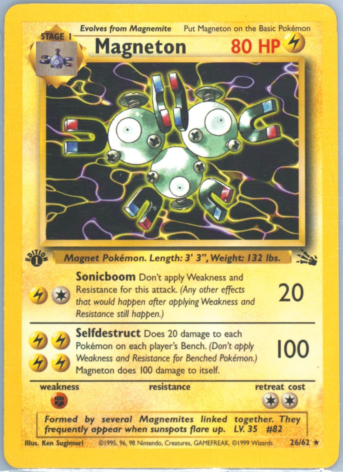 Magneton 1st Edition (26) 1999 Pokemon Fossil