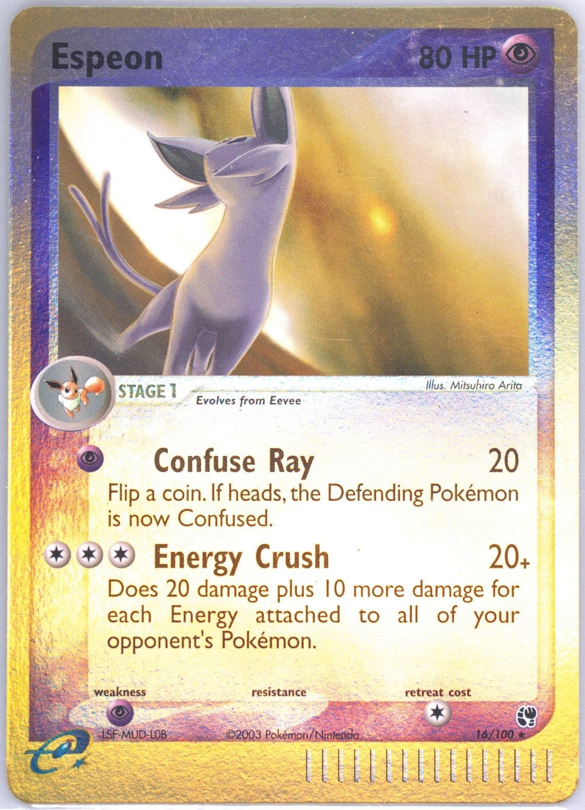 Espeon-Reverse Foil (16) 2003 Pokemon EX Sandstorm