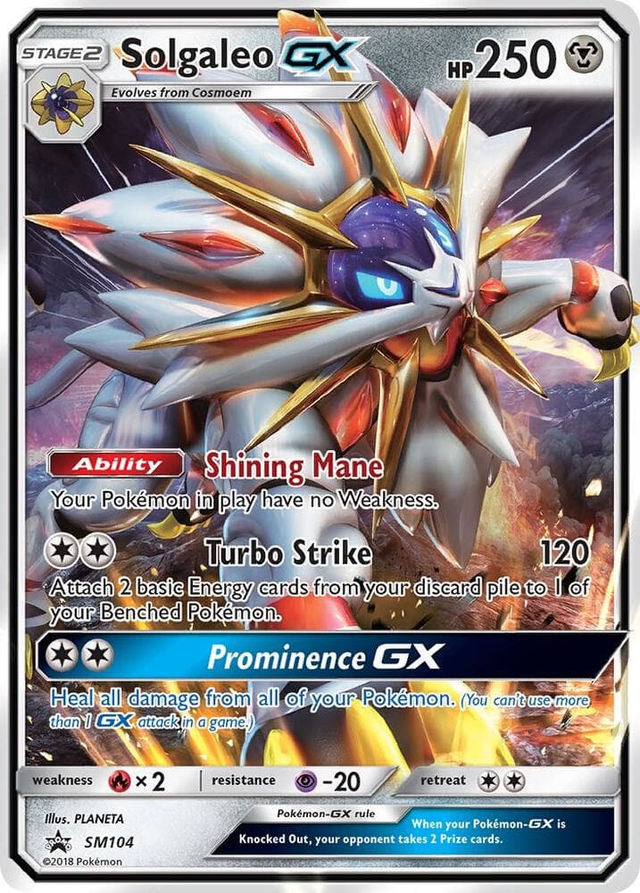 Solgaleo GX Solgaleo GX Box-Jumbo (SM104) 2018 Pokemon SM Black Star Promo
